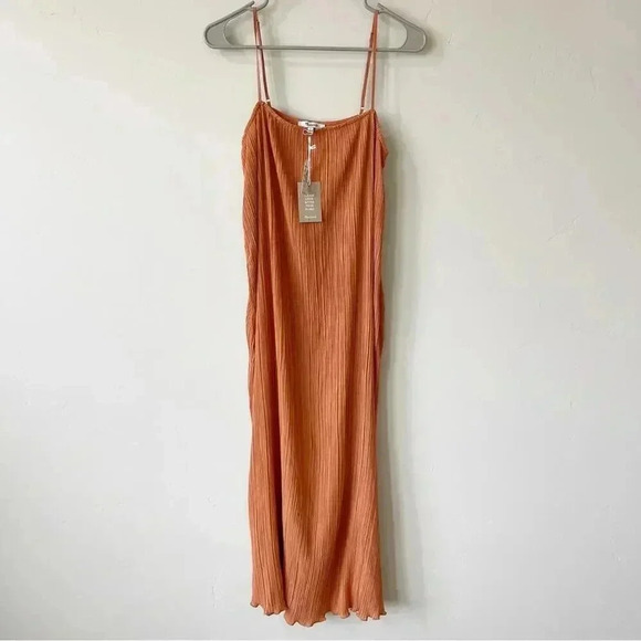 Madewell The Goldie Dress in Plissé Sunset Haze 6 NWT - Picture 5 of 11